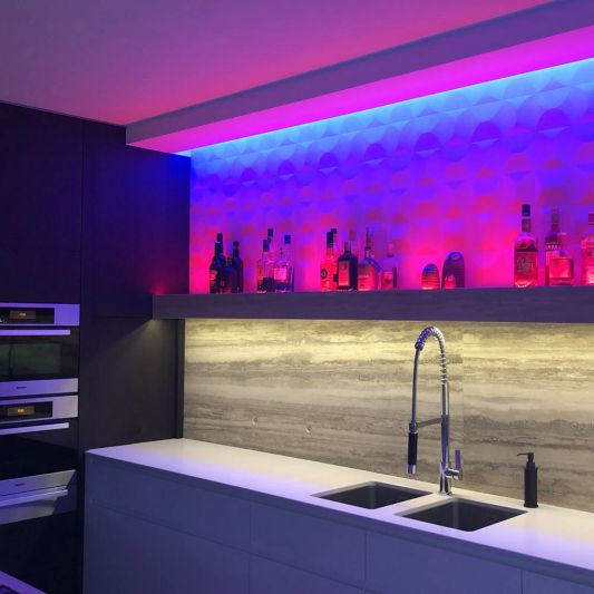 17 meter complete set RGBWW led strip met Zigbee controller