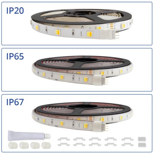 8 meter complete set Dual White led strip met Zigbee controller