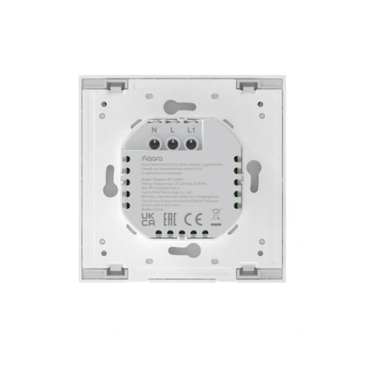 Aqara Smart Wall Switch H1 - geen neutrale draad - enkele schakelaar - grijs