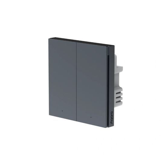 Aqara Smart Wall Switch H1 - met neutrale draad - dubbele schakelaar - grijs