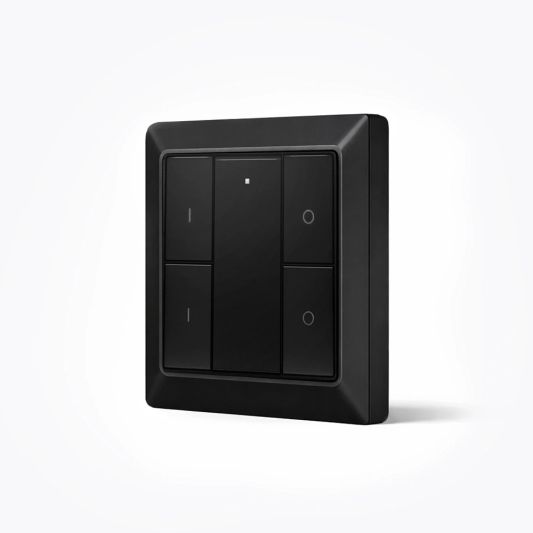 Draadloze Zigbee schakelaar van EcoDim - Geschikt voor 2 groepen - Zwarte kleur