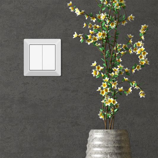 Draadloze Zigbee schakelaar wit van EcoDim - Friends of Philips Hue - Geschikt voor 2 groepen