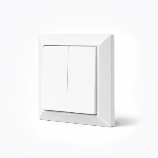 Draadloze Zigbee schakelaar wit van EcoDim - Friends of Philips Hue - Geschikt voor 2 groepen