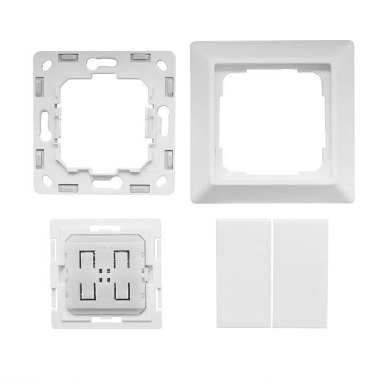 Draadloze Zigbee schakelaar wit van EcoDim - Friends of Philips Hue - Geschikt voor 2 groepen