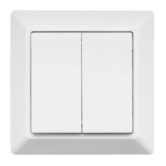 Draadloze Zigbee schakelaar wit van EcoDim - Friends of Philips Hue - Geschikt voor 2 groepen