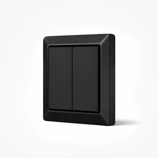 Draadloze Zigbee schakelaar zwart van EcoDim - Friends of Philips Hue - Geschikt voor 2 groepen