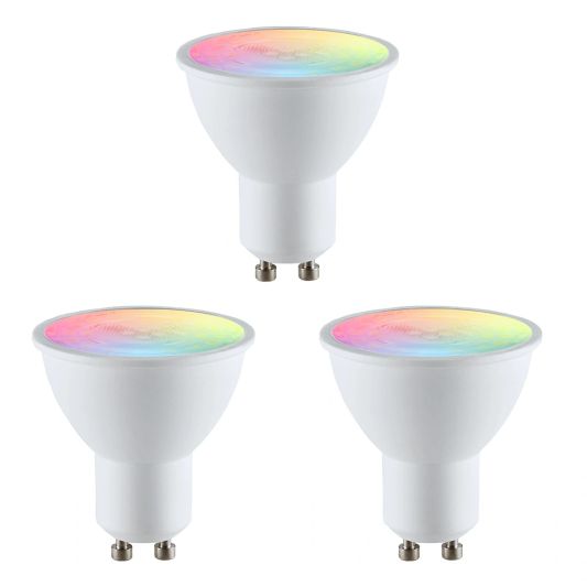 Zigbee spot RGBWW GU10 fitting - 5 Watt - Voordeelset van 3