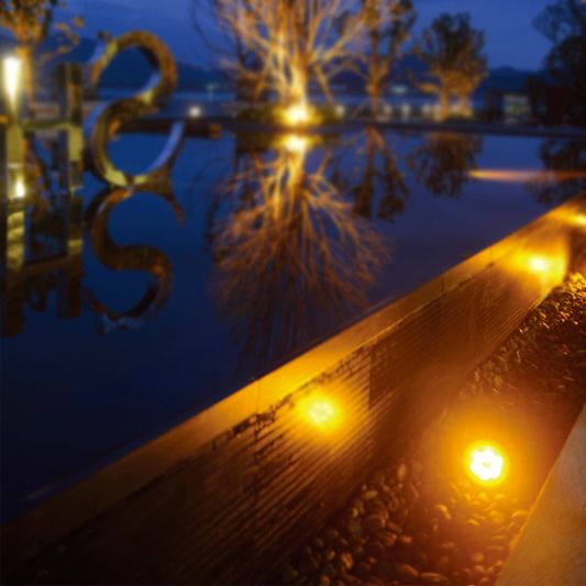 Inbouw grondspot voor buiten met Zigbee GU10 spot - Rond