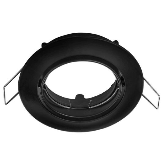 Kantelbare spot armatuur rond - zwart - Geschikt voor GU10/MR16