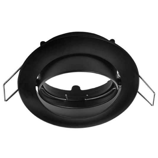 Kantelbare spot armatuur rond - zwart - Geschikt voor GU10/MR16