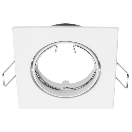 Kantelbare spot armatuur vierkant - wit - Geschikt voor GU10/MR16