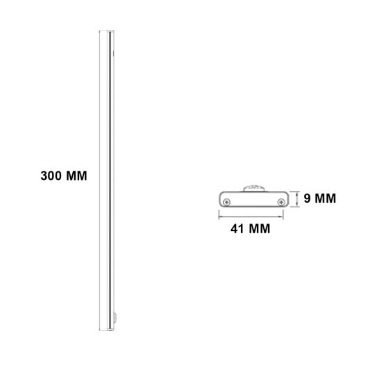Kastverlichting met sensor - Dual White - 30cm - Oplaadbaar - Zilver