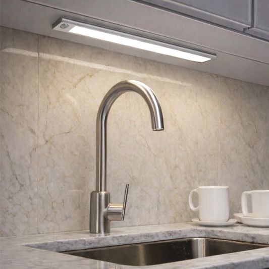 Kastverlichting met sensor - Dual White - 30cm - Oplaadbaar - Zilver - Voordeelset van 4 stuks