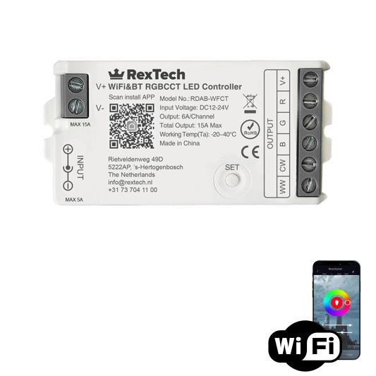 Losse wifi controller voor RGBWW led strips