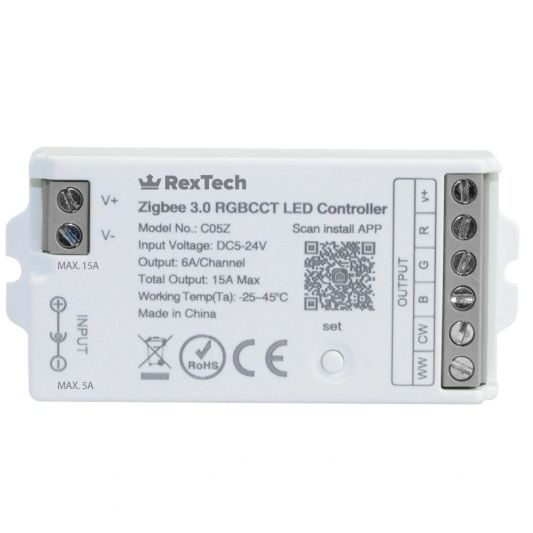 Losse Zigbee controller voor RGBWW led strips
