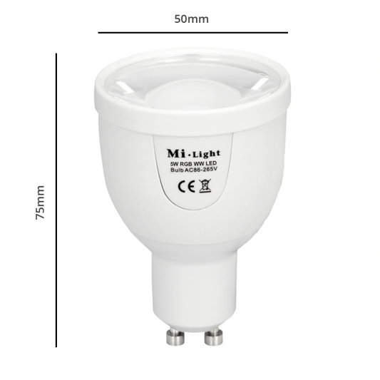 Milight led spot set Dual White mét Wifi module 5 watt GU10