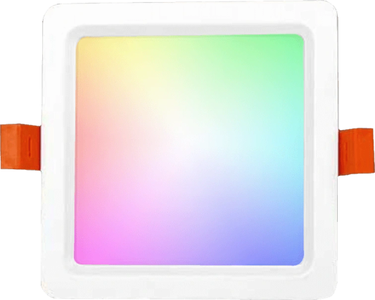 RGBWW complete set met 1-4 vierkante LED downlights 9 Watt set met afstandsbediening