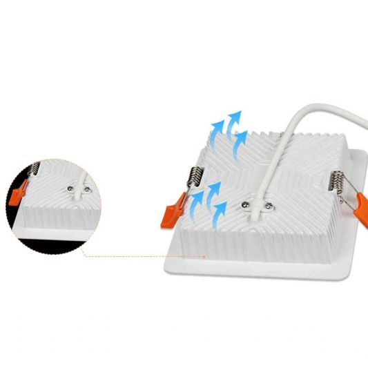 RGBWW complete set met 1-4 vierkante LED downlights 9 Watt set met afstandsbediening