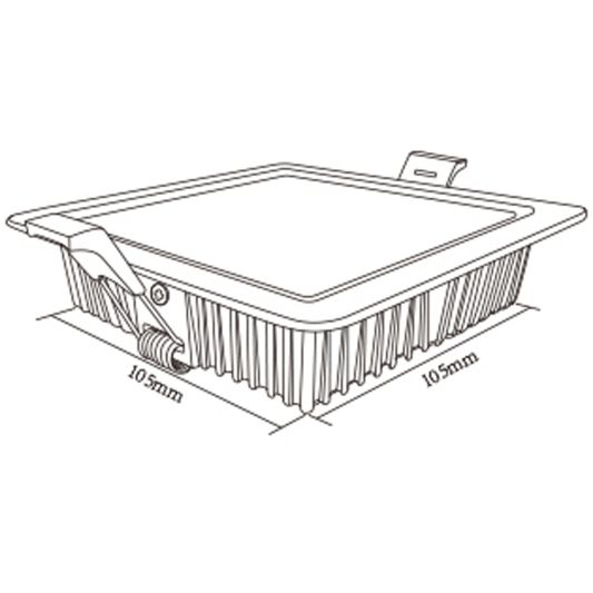 RGBWW complete set met 1-4 vierkante LED downlights 9 Watt set met afstandsbediening