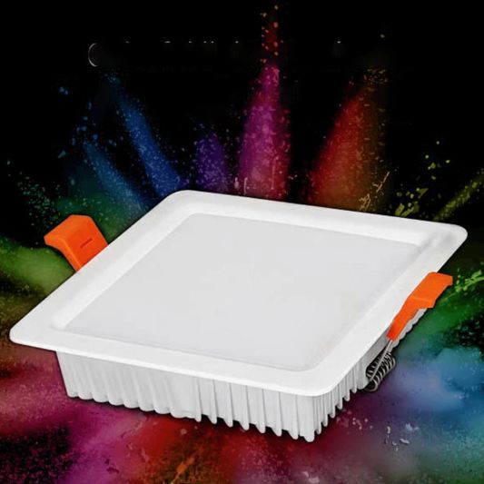 RGBWW led vierkante downlight 9 Watt - Voordeelset van 3 stuks