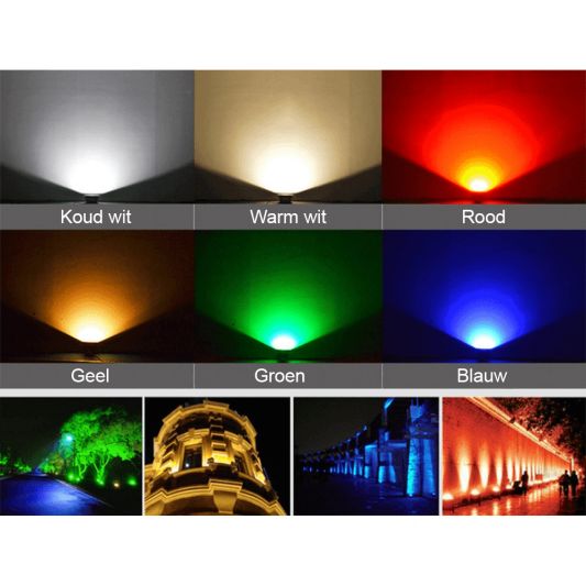 RGBWW Wifi led Schijnwerper/ bouwlamp 10 Watt IP65