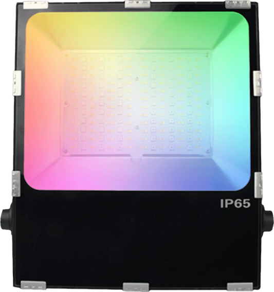 RGBWW Wifi LED breedstraler bouwlamp 100Watt IP65 met afstandsbediening