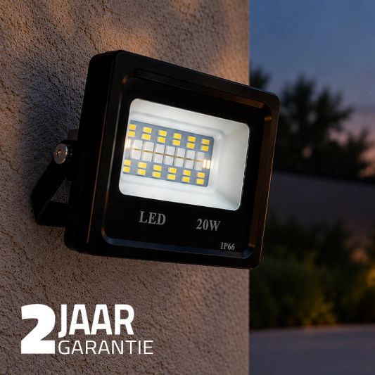 Slimme schijnwerper/bouwlamp 20 watt - RGBWW Multicolor en wit