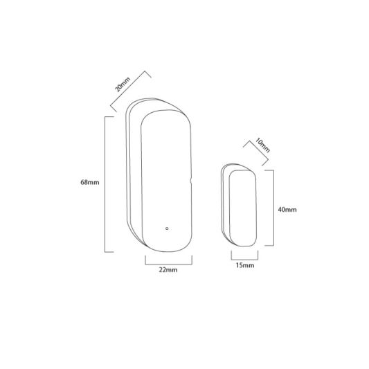 Slimme wifi deursensor - Set van 6