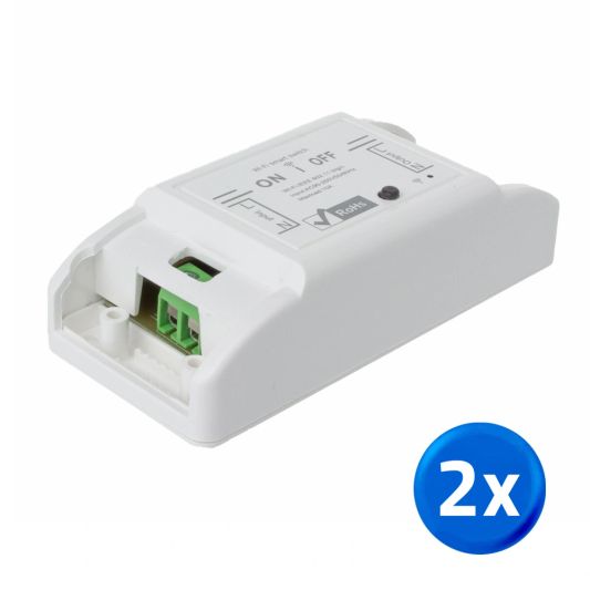 Slimme wifi schakelaar - 10A - 2200W - Set van 2
