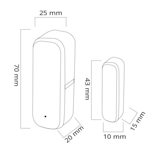 Slimme Zigbee deursensor - Set van 4