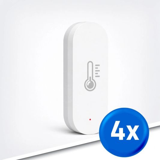 Slimme Zigbee temperatuursensor - Set van 4