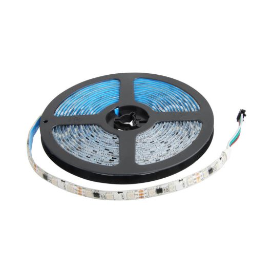 Tuya dreamcolor ledstrip set 5 meter 12V IP65 - 60 leds p/m - Inclusief IR afstandsbediening