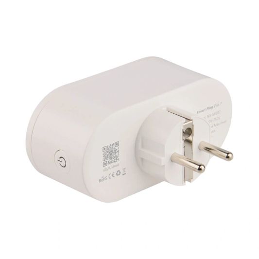 Slimme stekker - dubbel - Met energiemeting - 2-pack