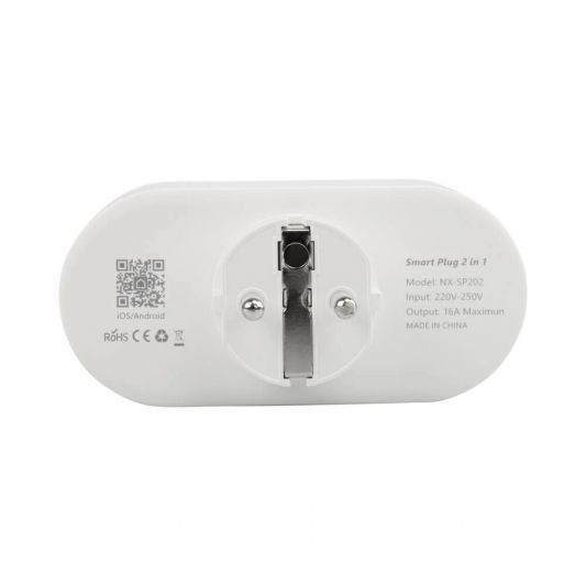 Slimme stekker - dubbel - Met energiemeting