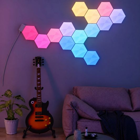 Tuya Hexagon RGBIC Wand-/tafellamp | 6-pack
