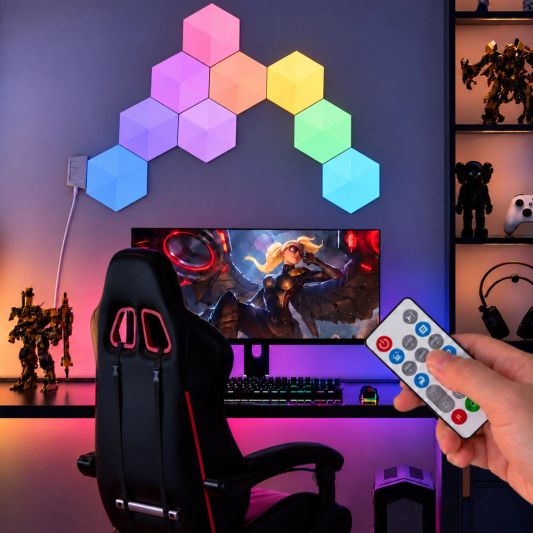 Tuya Hexagon RGBIC Wand-/tafellamp | 6-pack