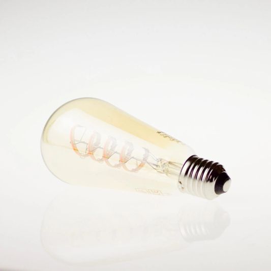 Tuya slimme led filament lamp goud - E27 fitting Edison - Dual White - voordeelset van 3