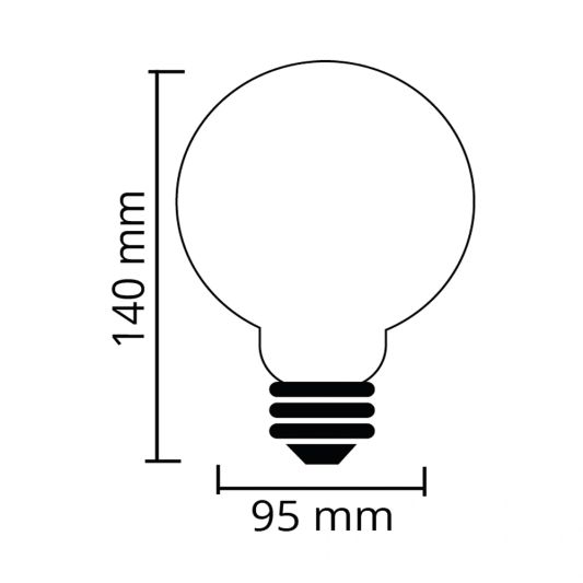 Tuya slimme led filament lamp goud - E27 fitting Globe - Dual White - Voordeelset van 3
