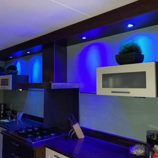 Wifi slimme led lamp 7 watt - Downlight - RGBWW Multicolor en Wit - Voordeelset van 6 stuks