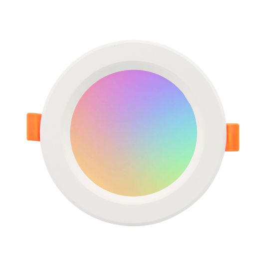 Wifi slimme led lamp 7 watt - Downlight - RGBWW Multicolor en Wit - Voordeelset van 6 stuks