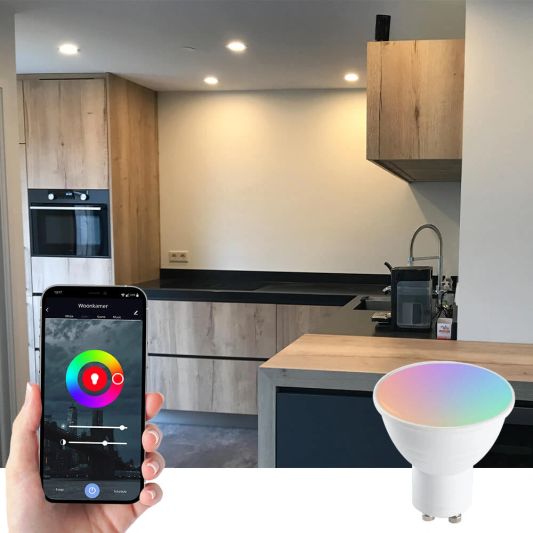 Wifi slimme led spot 4 watt - GU10 fitting - RGBWW Multicolor en Wit