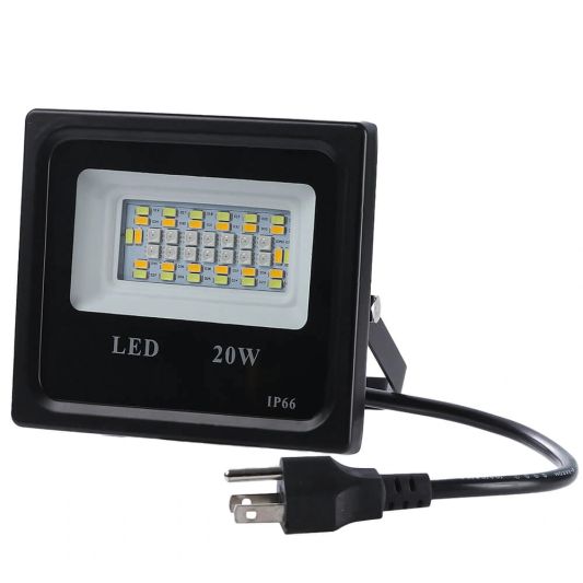 Slimme schijnwerper/bouwlamp 20 watt - RGBWW Multicolor en wit