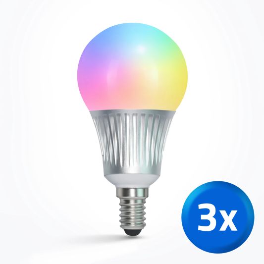 WIFI LED lamp RGBWW 5W E14 fitting voordeelset van 3