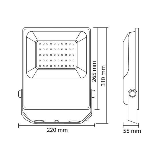Wifi set met 1 tot 4 RGBWW LED schijnwerpers 50 Watt met Wifi bediening