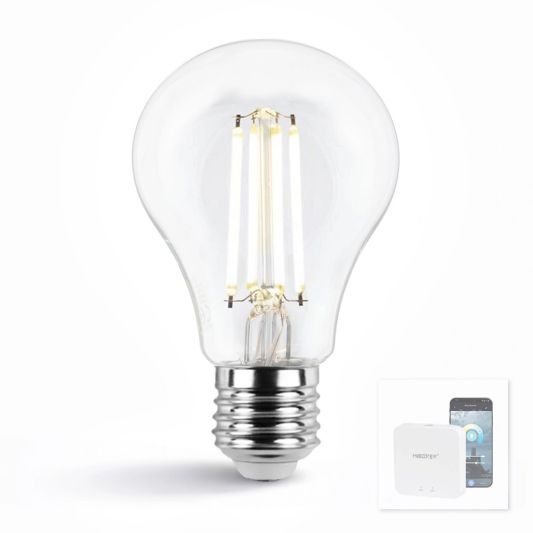 Wifi set met Dual White smart filament lamp van Milight 7W E27 fitting - A60 model - Met wifi module