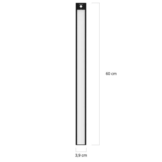 Yeelight kastverlichting met sensor 60 cm - Warm wit licht - Oplaadbare batterij - Voordeelset van 2 stuks
