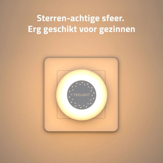 Yeelight plug-in nachtlamp 0,5W - Warm witte lichtkleur - Met lichtsensor