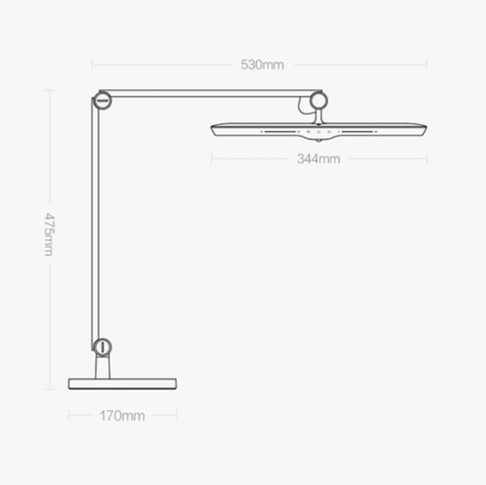 Yeelight slimme bureaulamp met lampenvoet en lichtsensor 12W - Warm en koud wit licht