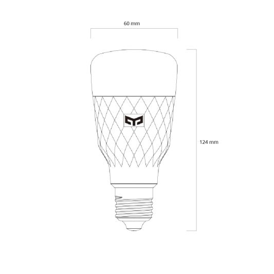 Yeelight slimme led lamp - E27 fitting - Warm Wit 2700 Kelvin