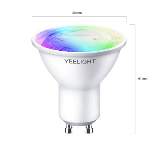 Yeelight slimme led spot - GU10 fitting - RGBWW Multicolor en Wit